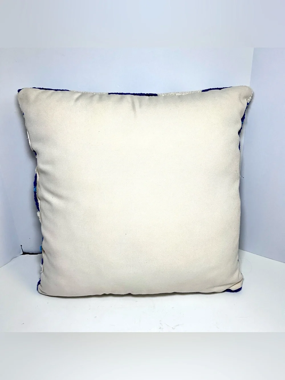 Handmade Tufted Crab Throw Pillow  16”X16” Nautical Coastal